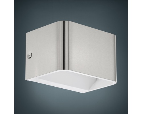 LED wandlamp 600 lm 3000 K HxL 8x13 cm Sania nikkel/mat