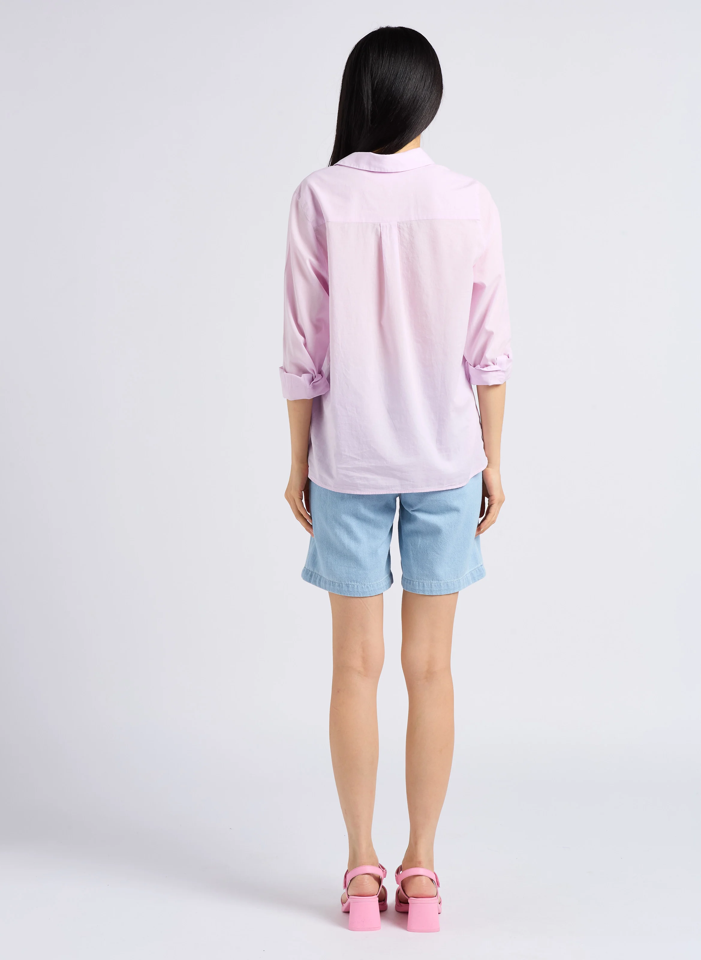 SANAE - Short jean en coton | Jean Délavé