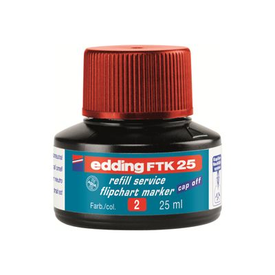 edding FTK 25 - Recharge d'encre marqueur pour chevalets - rouge
