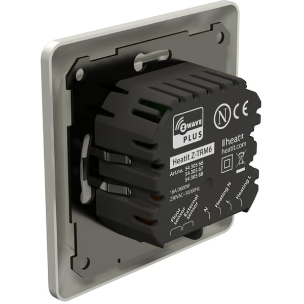 Heatit - Z-Wave - Z-TRM6 Hvit Termostat 16A RAL9010