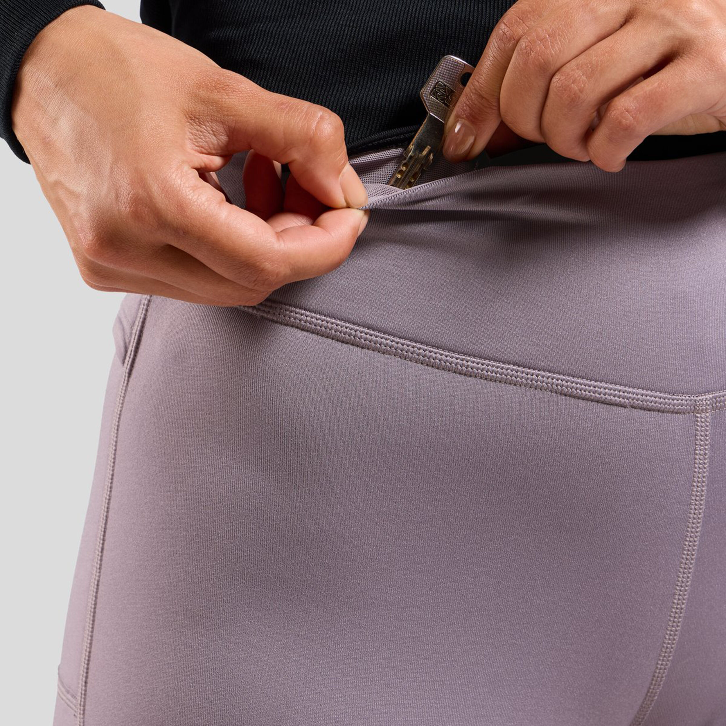 Odlo Essential Warm Collant De Course Femmes - Gris