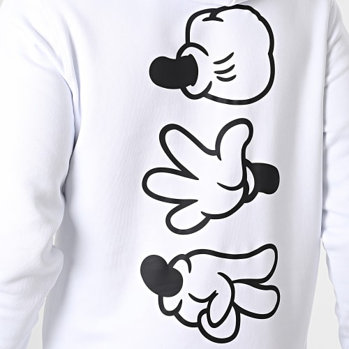 Sweat Capuche Player Blanc Noir