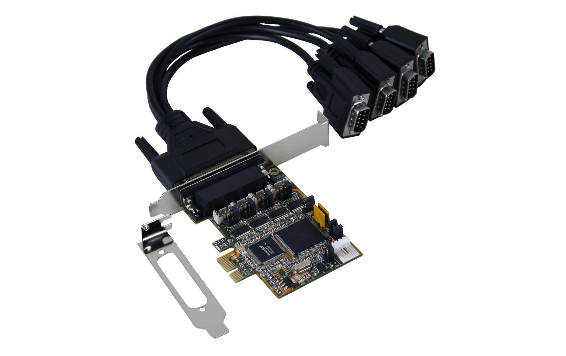 PCI-Express-Karte EX-44384<br>PCIe Schnittstellenkarte mit vier RS-232 Ausgängen