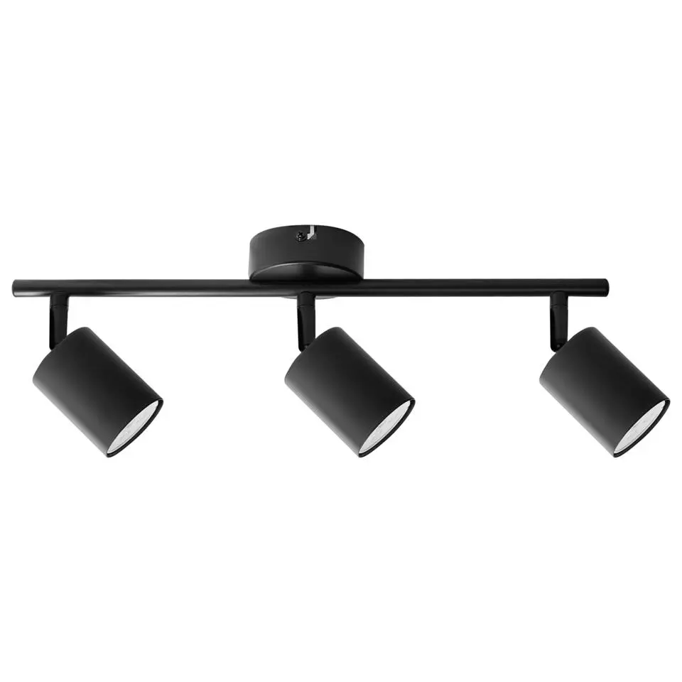 NYANDO - Plafondlamp set van 3 - Zwart - Metaal