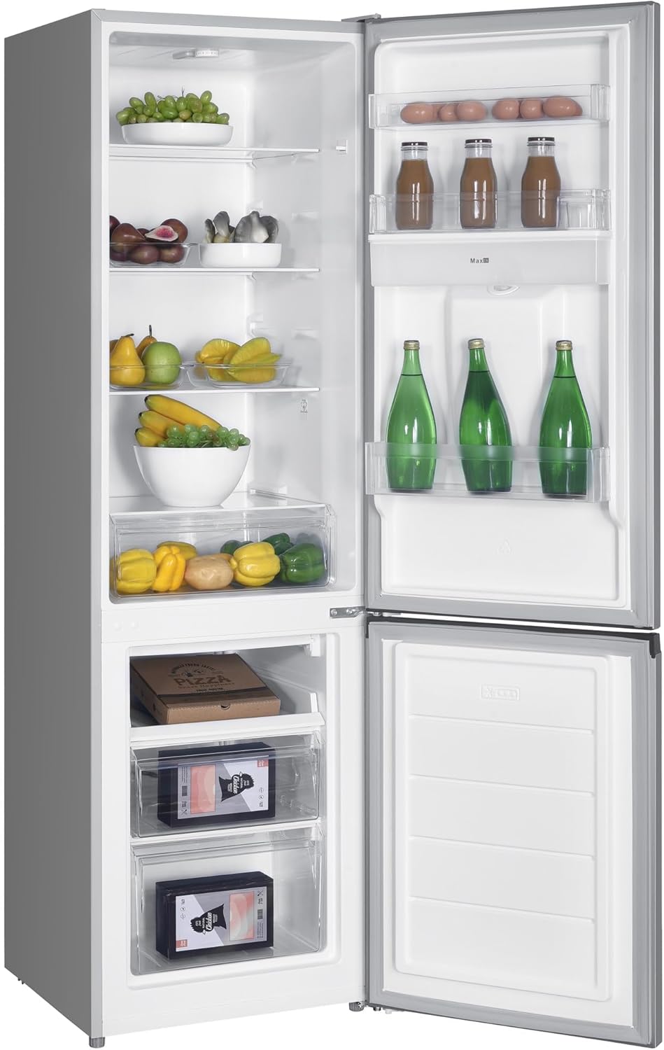 GEDTECH Refrigerateur combiné - congélateur bas - GCB262SL Silver - capacité 262L - Classe E