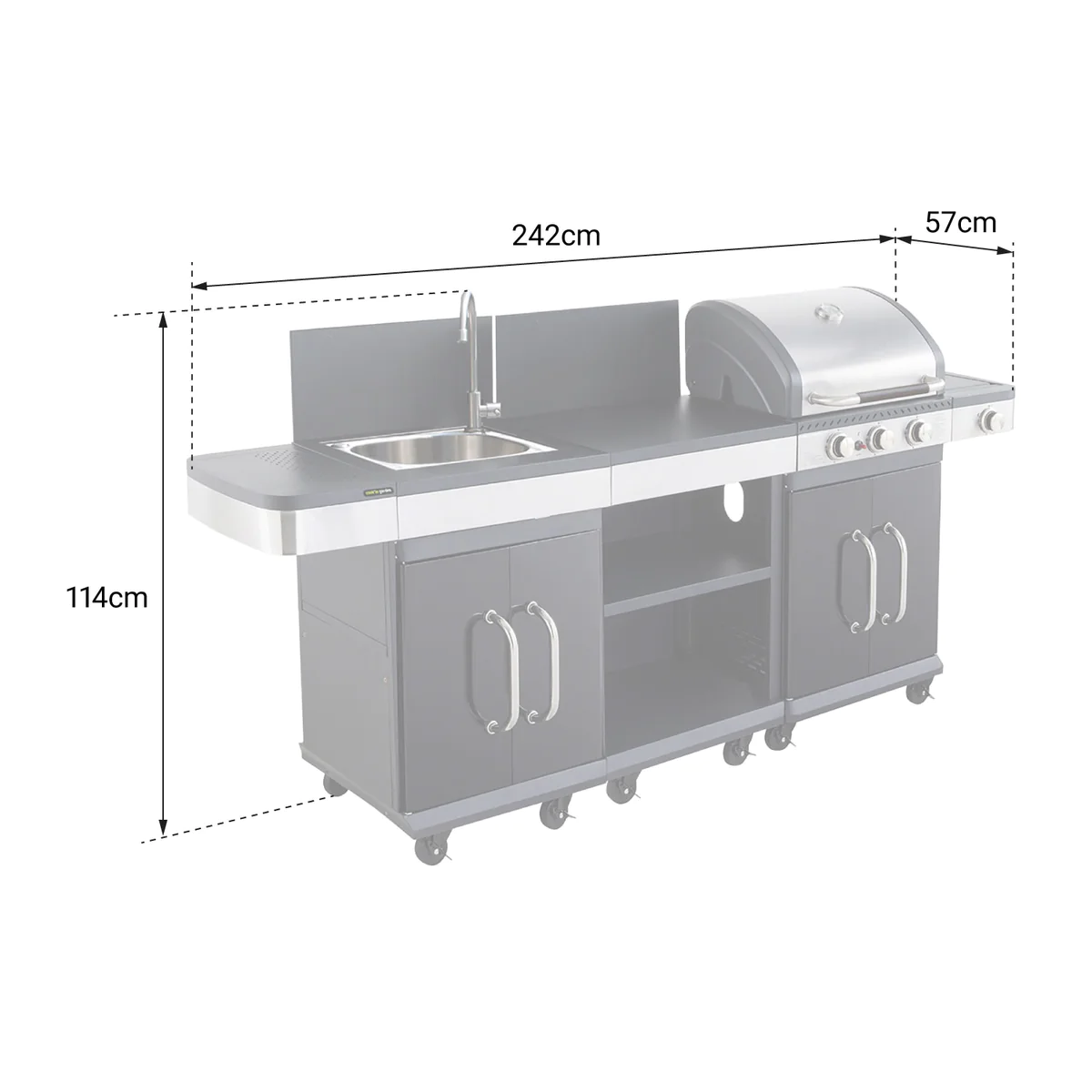Cuisine extérieure modulable FIDGI 3 Cook'in Garden