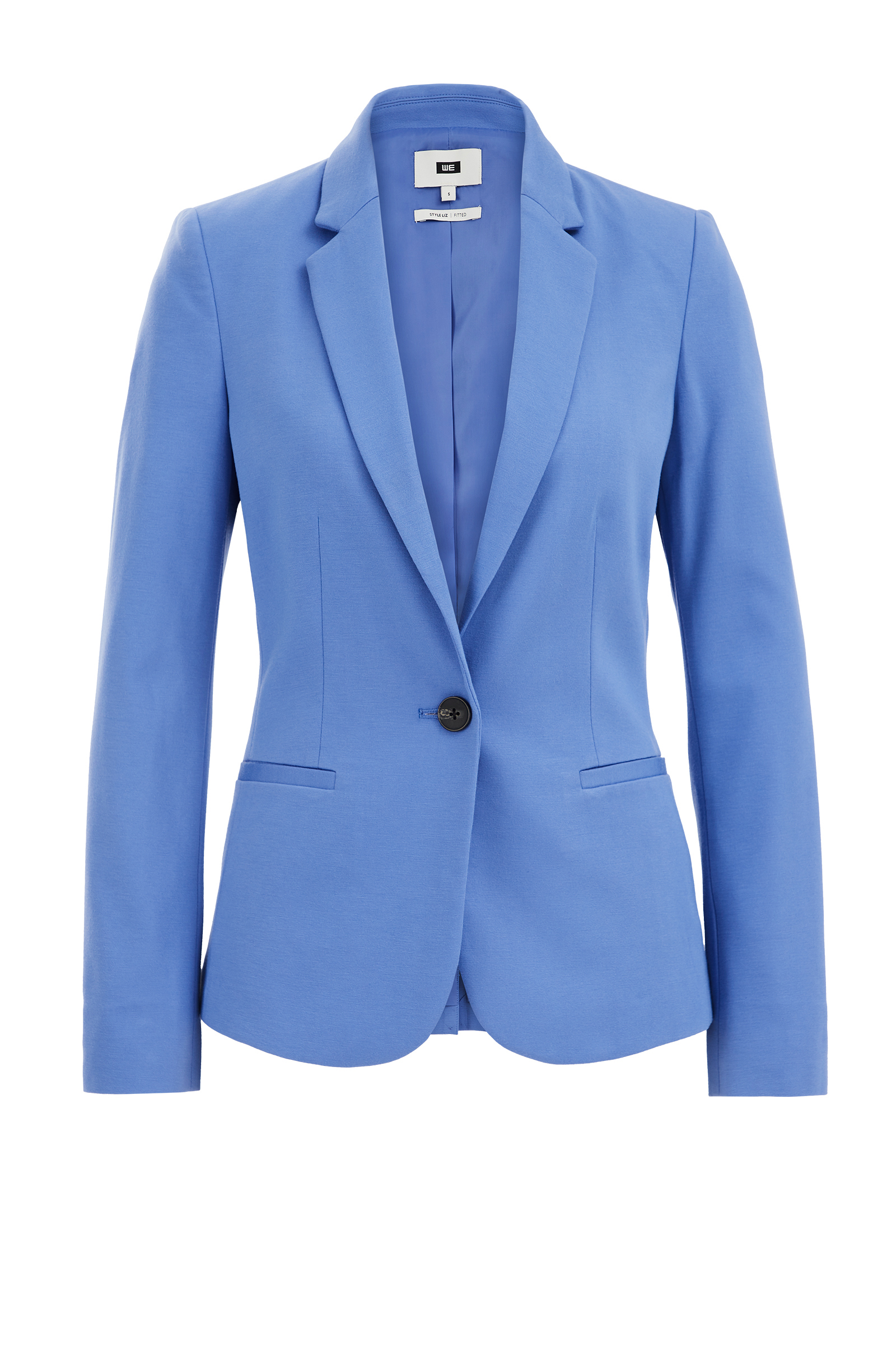 getailleerde jersey-stretch blazer WE Fashion Lichtblauw