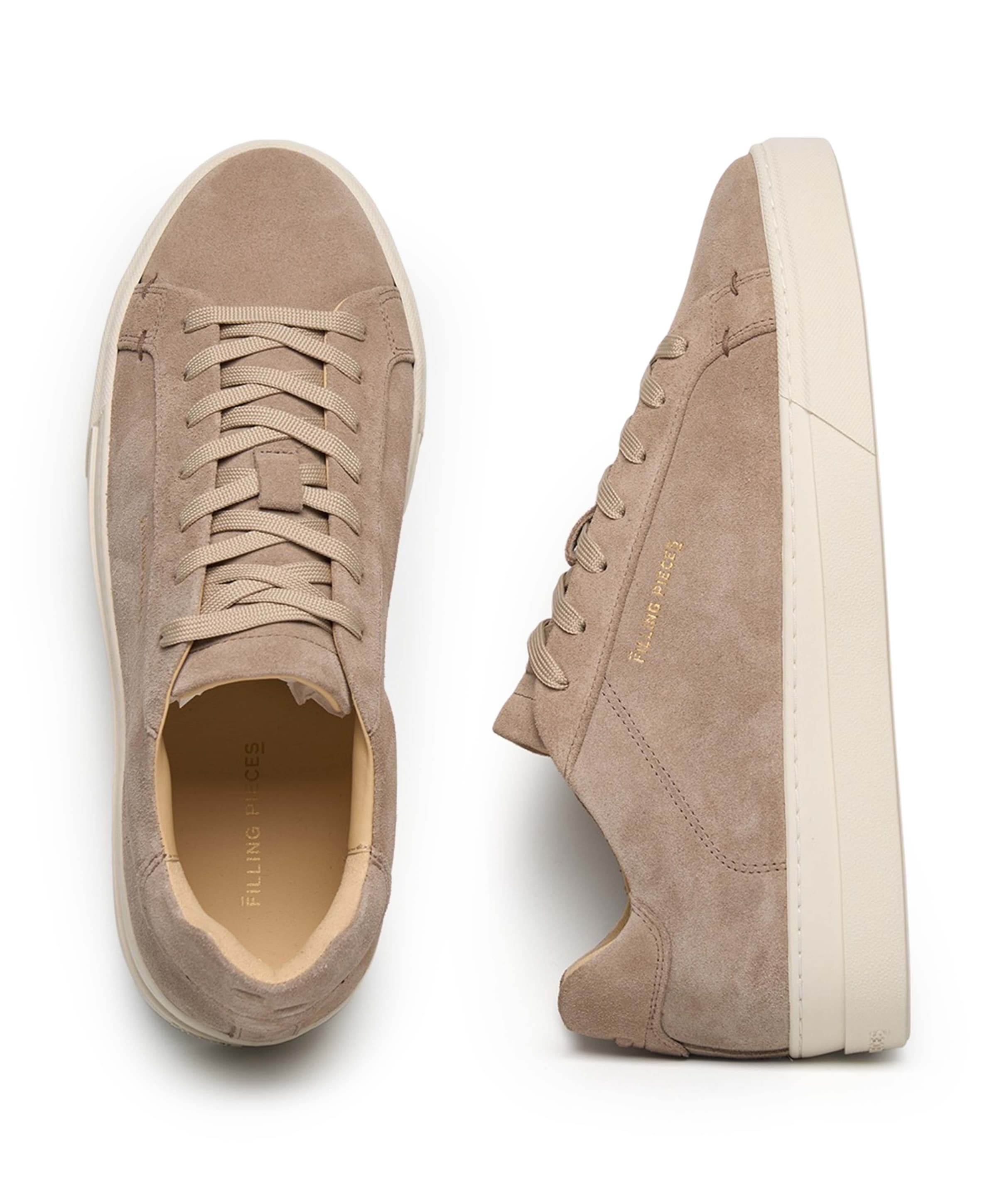 Filling Pieces Tiebreak Suede heren sneakers beige