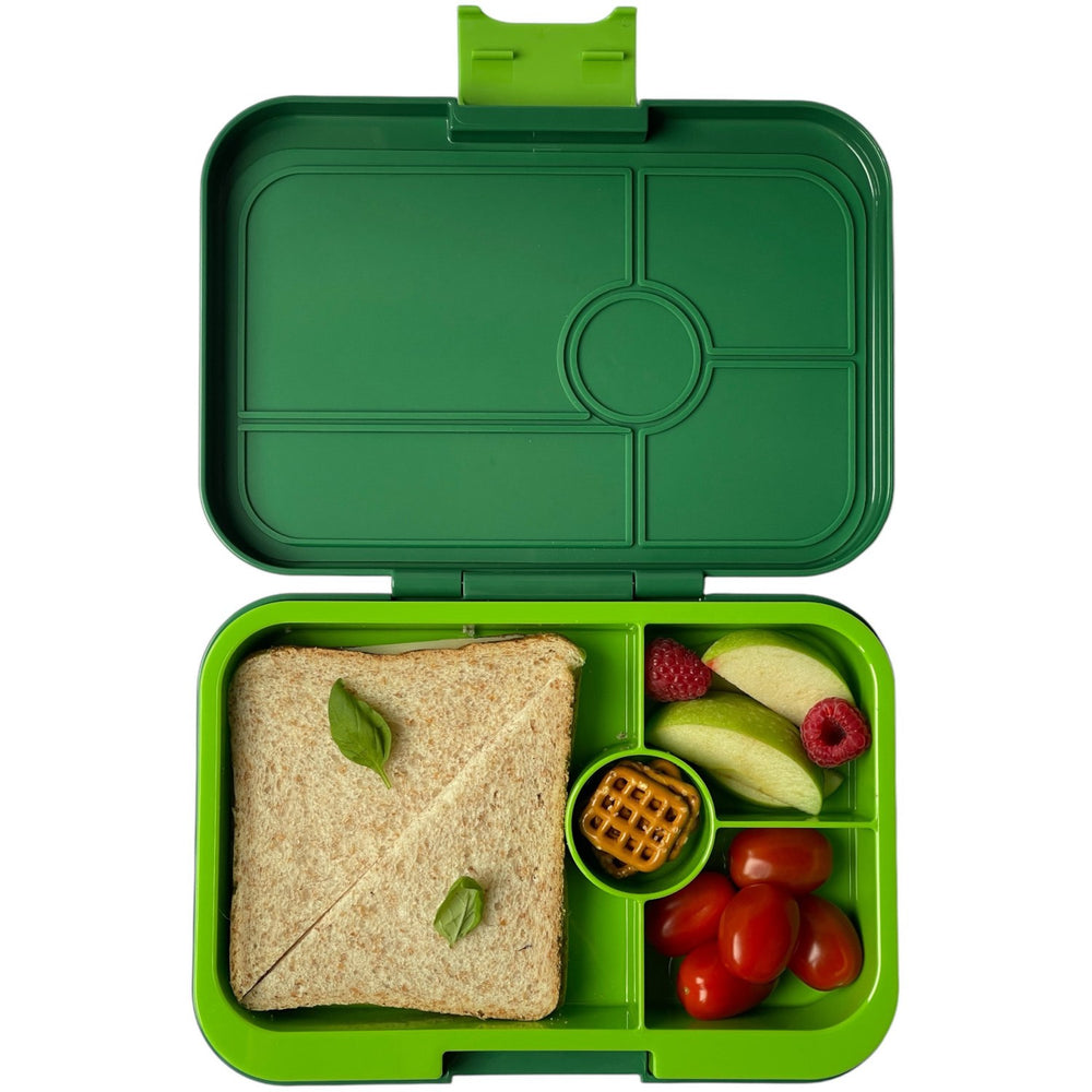 Køb Yumbox Palm Green / Solid Lime Tray Leakproof Tapas XL 4 Bento Madkasse