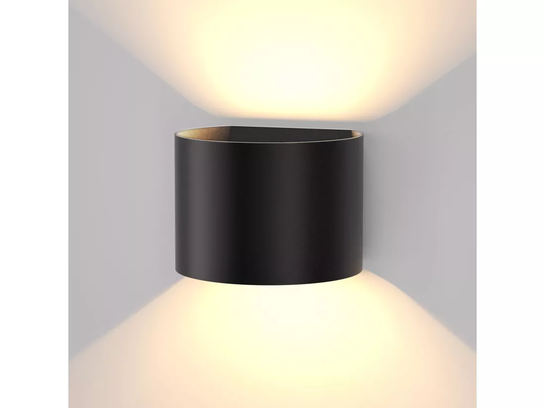 NETTLIFE applique murale extérieure mur LED lampe intérieur extérieur appliques noir haut bas mur 5W IP65 étanche 3000K blanc chaud