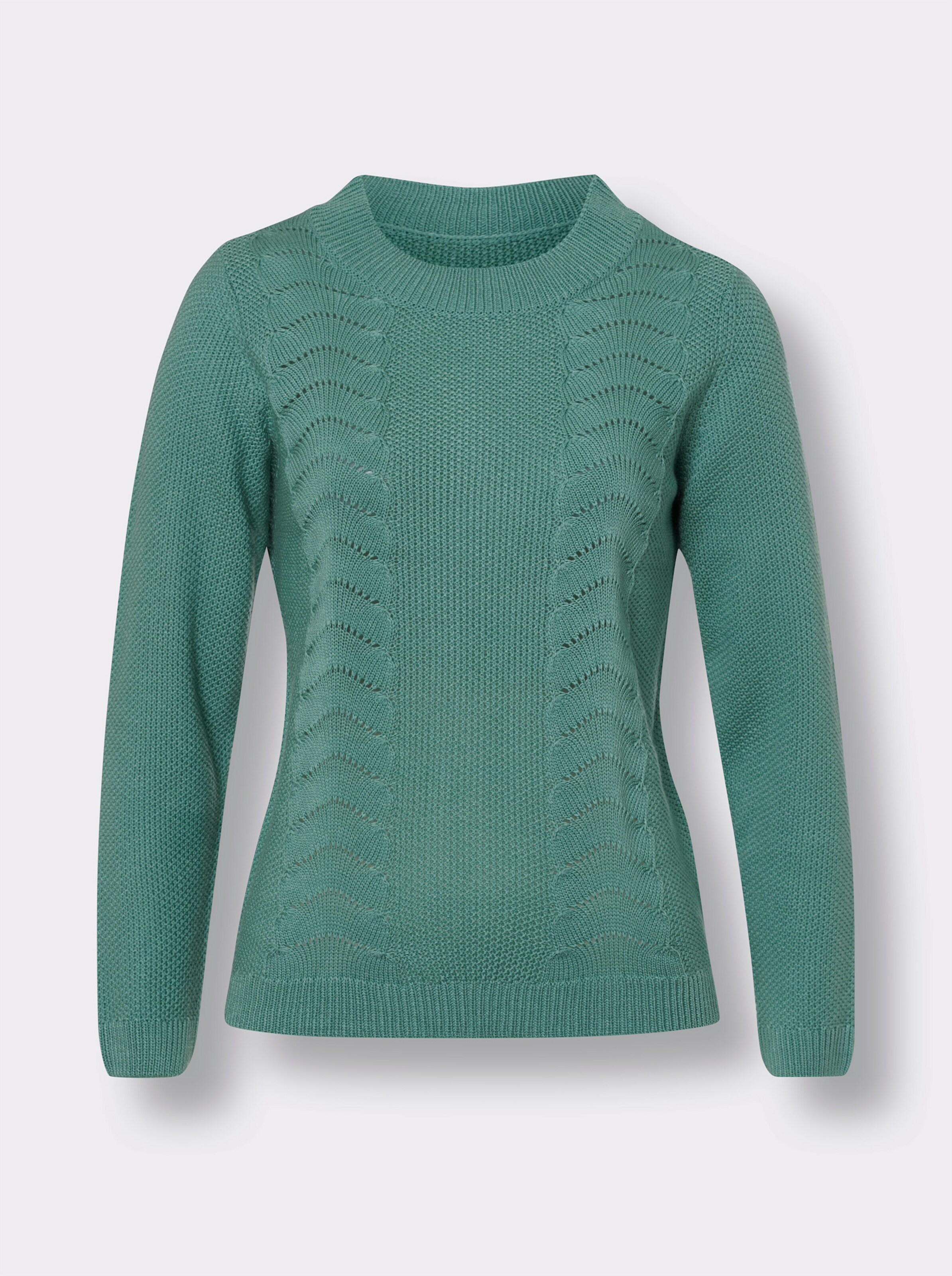 Langarm-Pullover mit Strickmuster