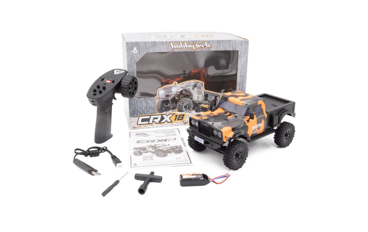 Scale Crawler CRX18 Pick-up 4WD Orange, RTR, 1:18<br>Kleiner Rock Crawler im RTR Set