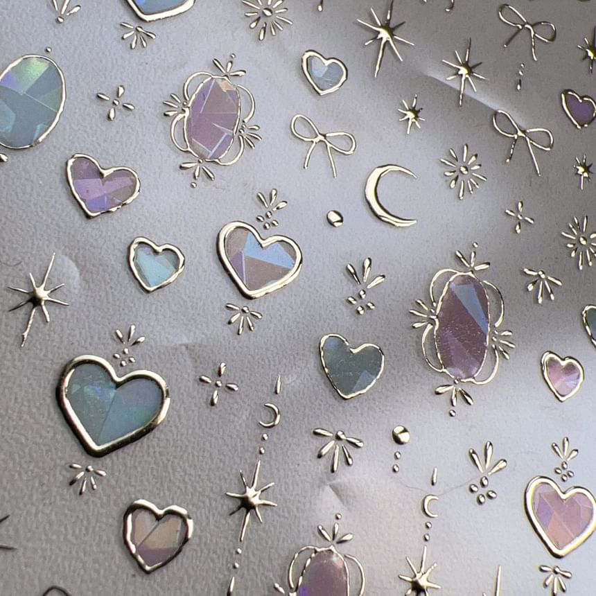 tomoni - Hart Maan & Ster Nail Art Stickers (Diverse Ontwerpen)