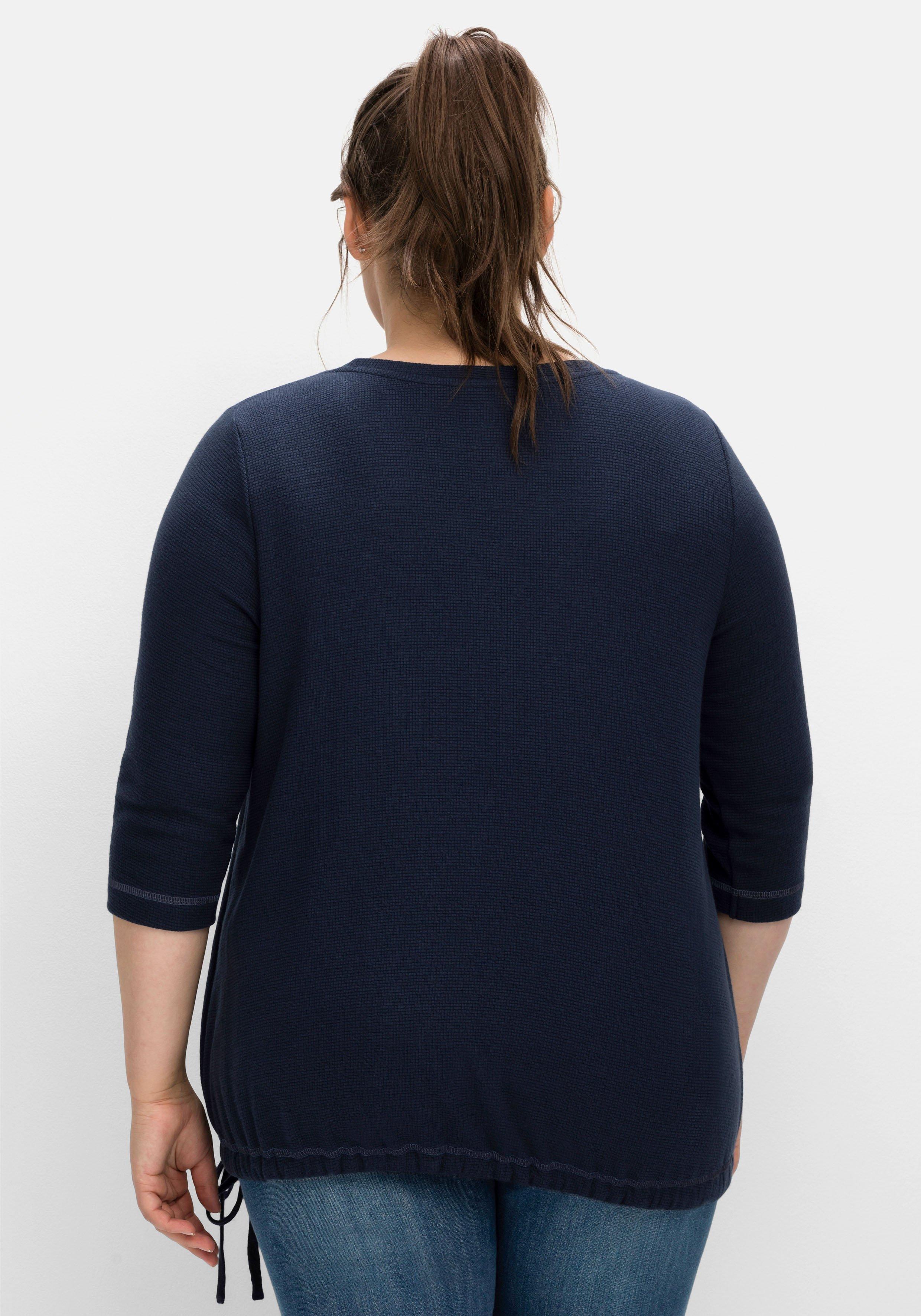 Shirt aus Waffelpiqué, mit Tunnelzug am Saum