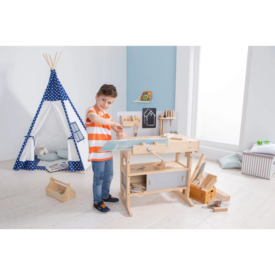howa® Kinderwerkbank inkl. 32-tlg. Werkzeugset