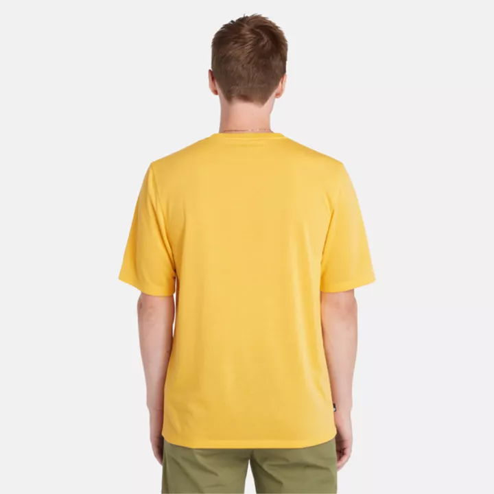 T-shirt anti-UV imprimé pour homme en jaune
