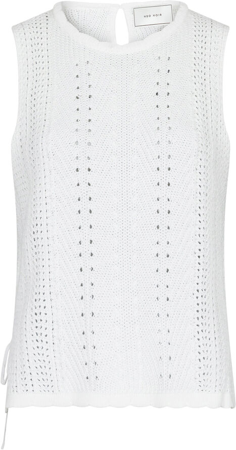 Neo Noir Aritza Crochet Knit Top White