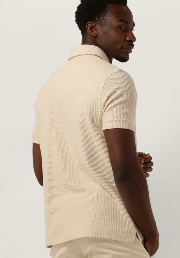 CAST IRON beige cast iron polo short sleeve polo twill