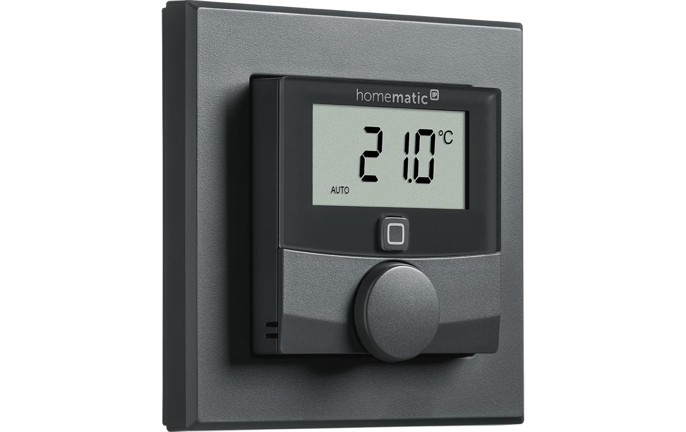 Smart Home Wired Wandthermostat, AnthrazitWandthermostat mit Luftfeuchtigkeitssensor HmIPW-WTH, HmIPW-WTH-A