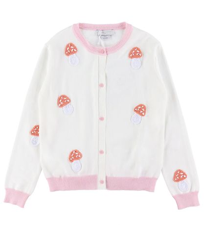 Stella McCartney Kids Cardigan - Strick - Ivory/Rosa