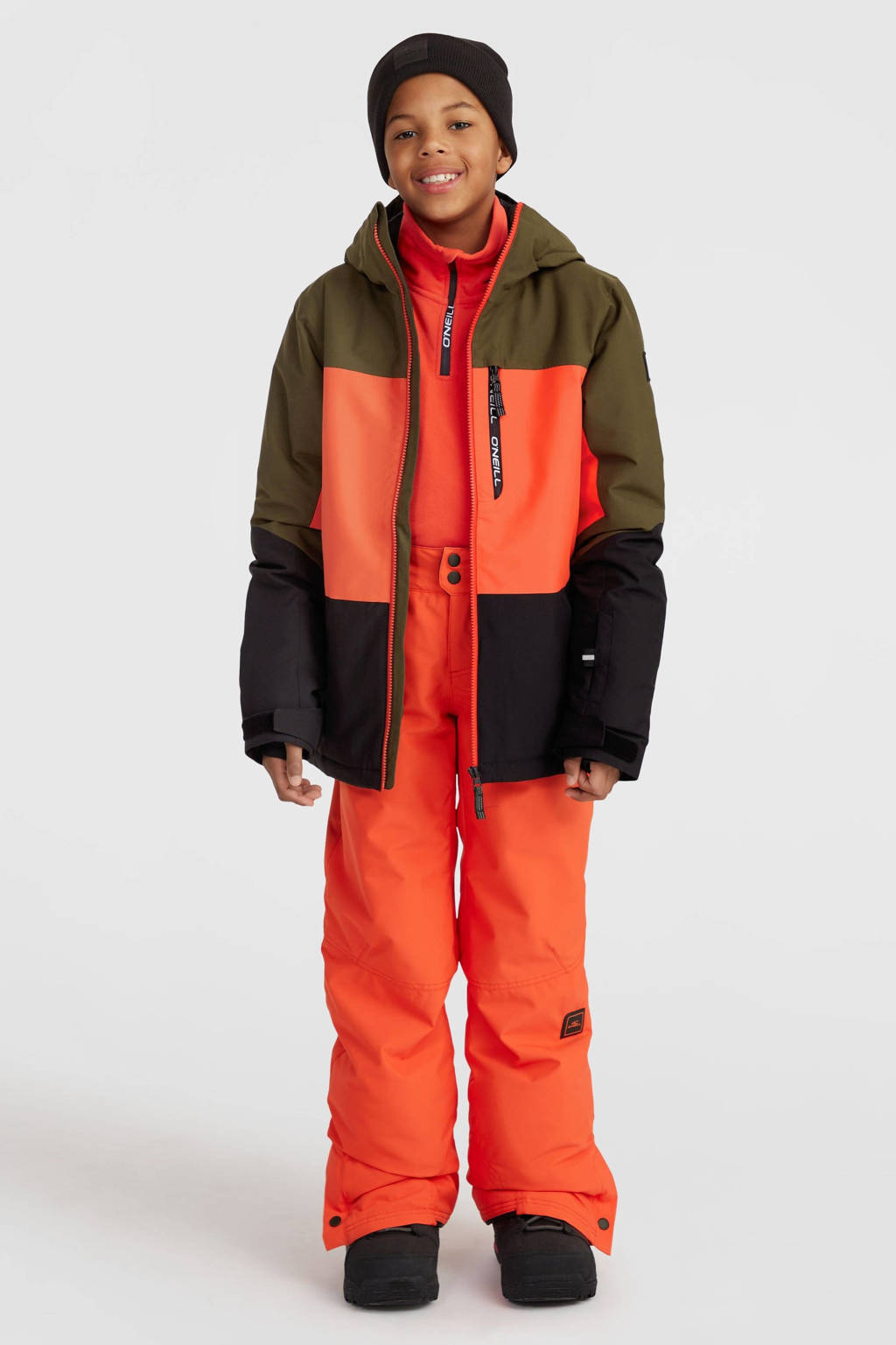 O'Neill ski-jack CARBONITE oranje/donkergroen/zwart