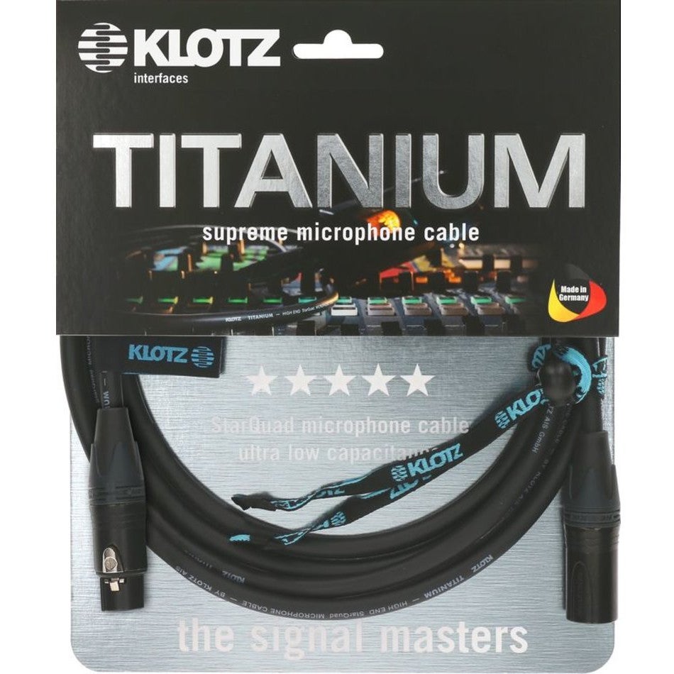 Klotz TI-M0750 Titanium Starquad XLR-kabel 7.5 meter