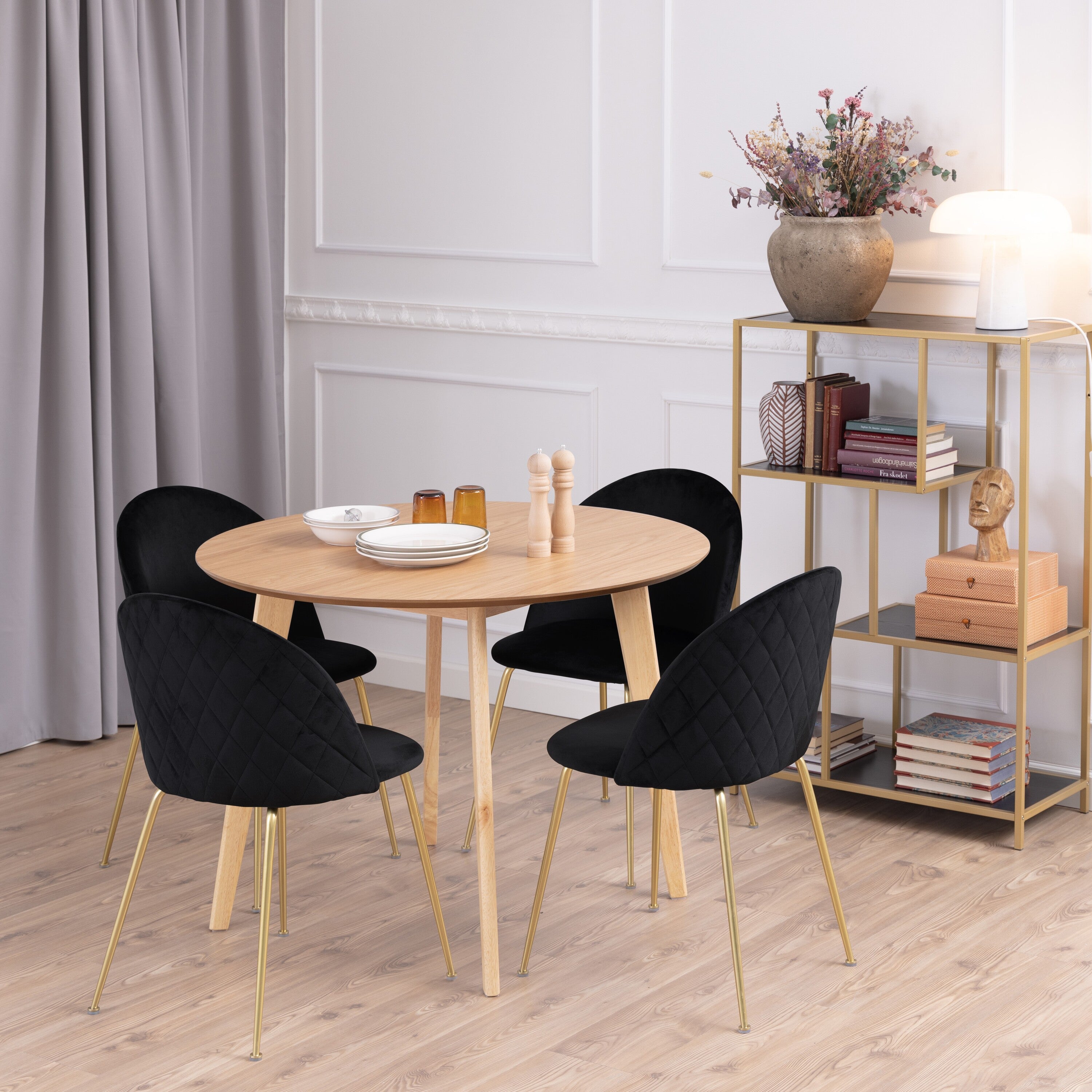 by fonQ basic Crow Eettafel - Ã 105 cm - Eiken