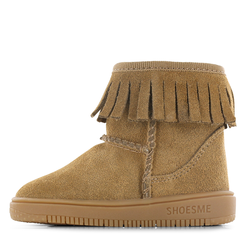 Shoesme cognac bootie met fluffy voering Suède | Sale