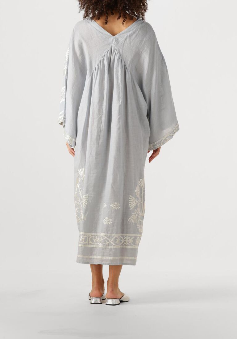 lichtgrijze greek archaic kori maxi jurk 430582