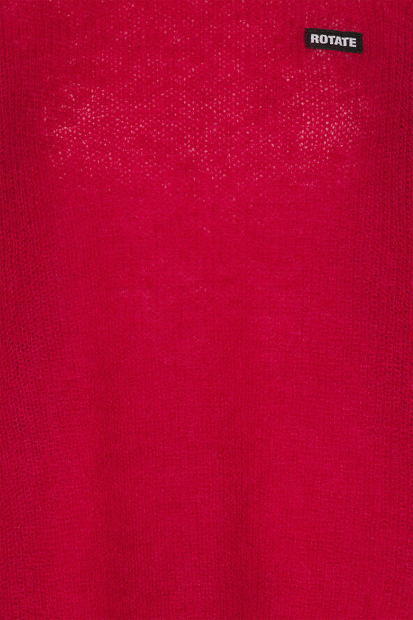 ROTATE Birger Christensen Light Knit Logo Sweater Racing red