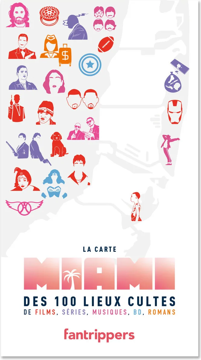 Carte de Miami des 100 lieux cultes Livres