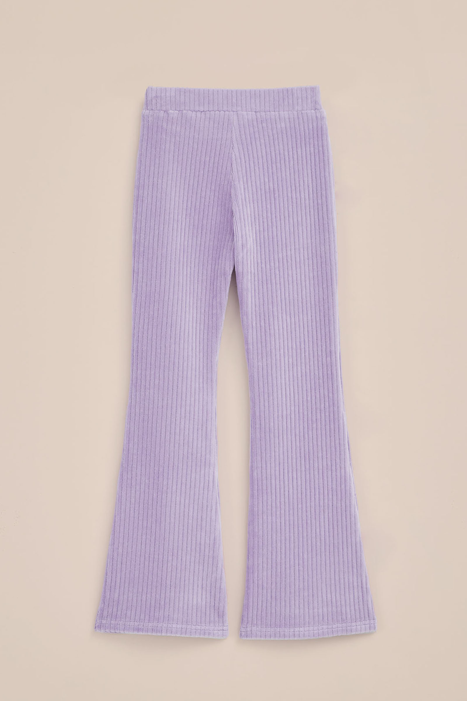 Meisjes velvet flared legging van ribstof WE Fashion Lila