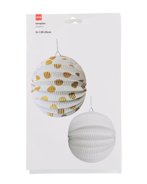 lanterne papier lot de 2, 20 et 25 cm