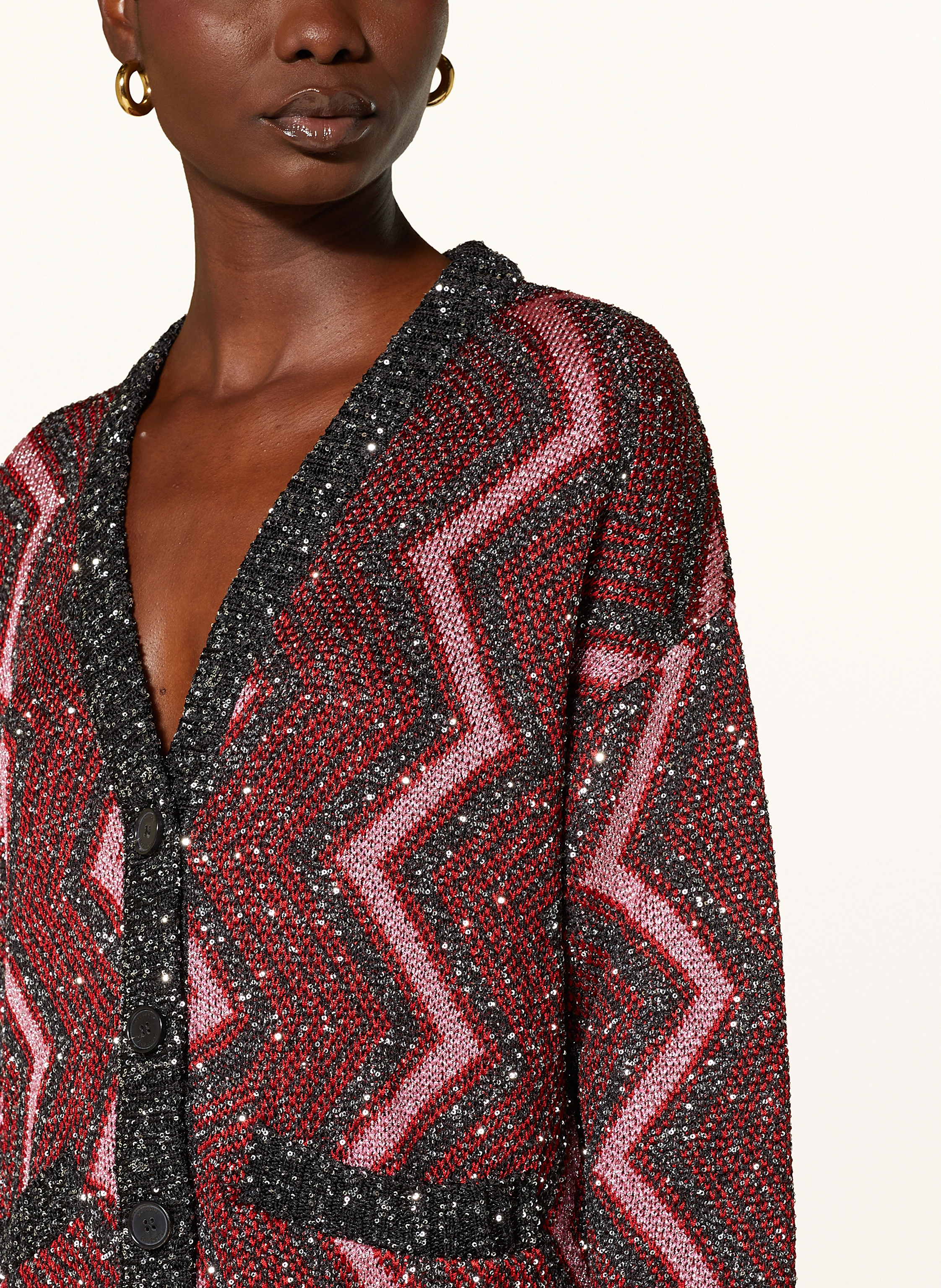 MISSONI Strickjacke mit Pailletten und Glitzergarn