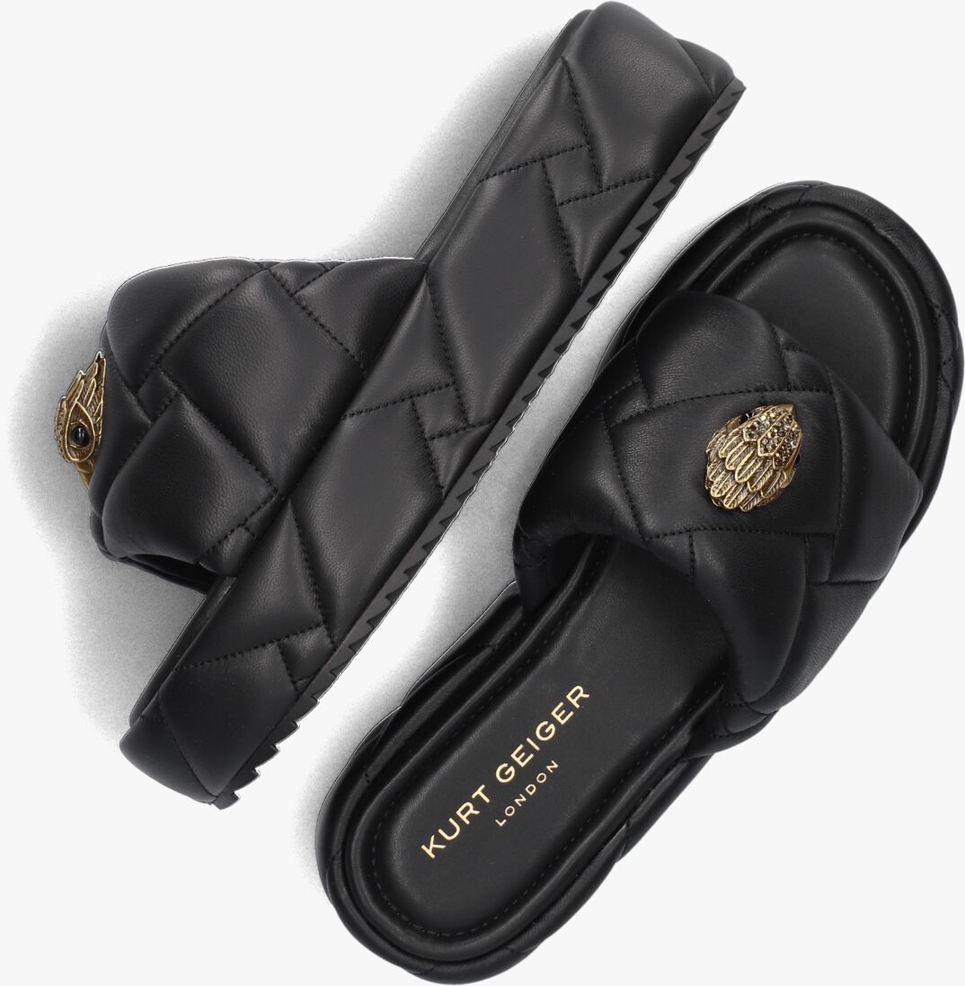 KURT GEIGER LONDON zwarte kurt geiger london slippers kensington puff flatform