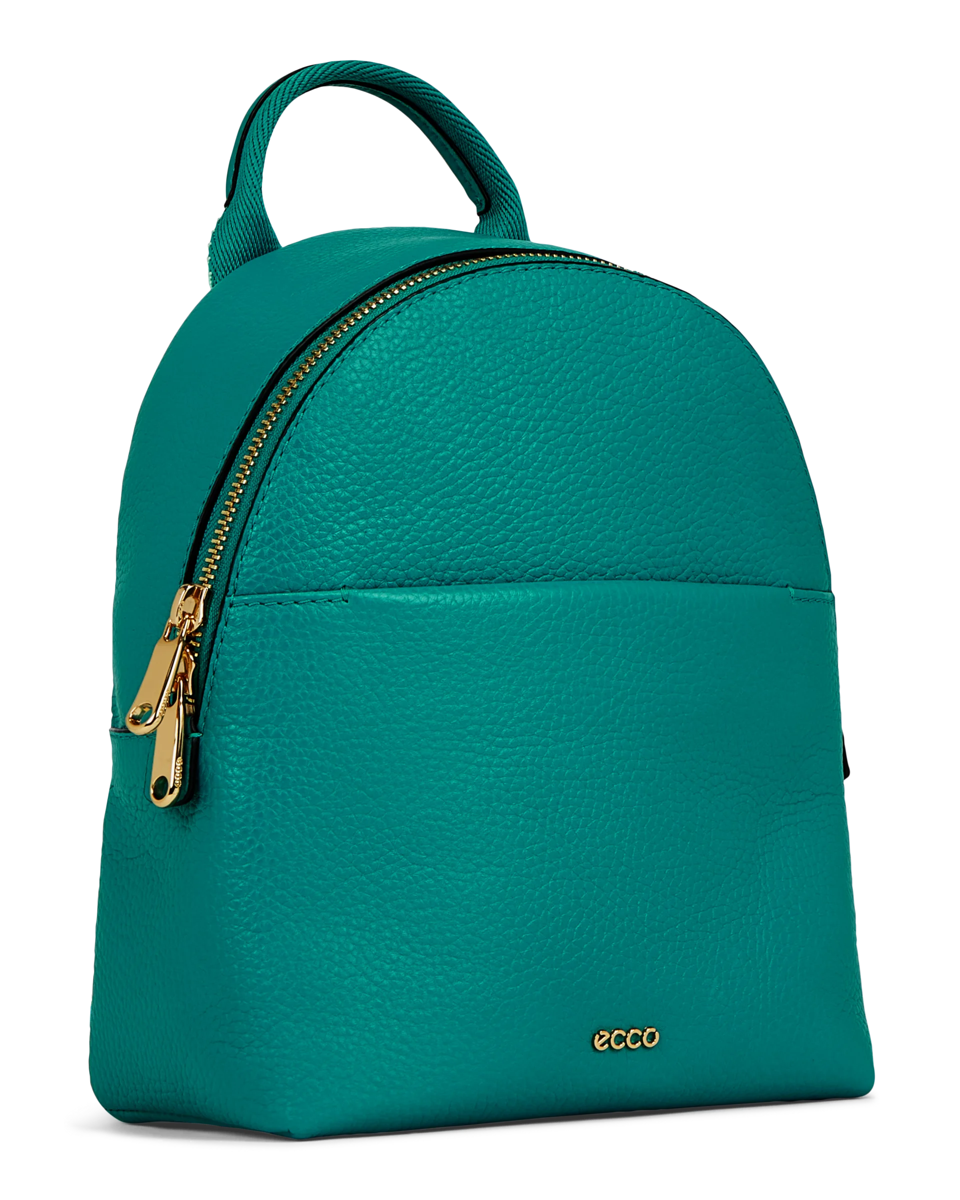 ECCO Round Pack Rucksack aus Leder Grün 23X20,5X10,5 cm