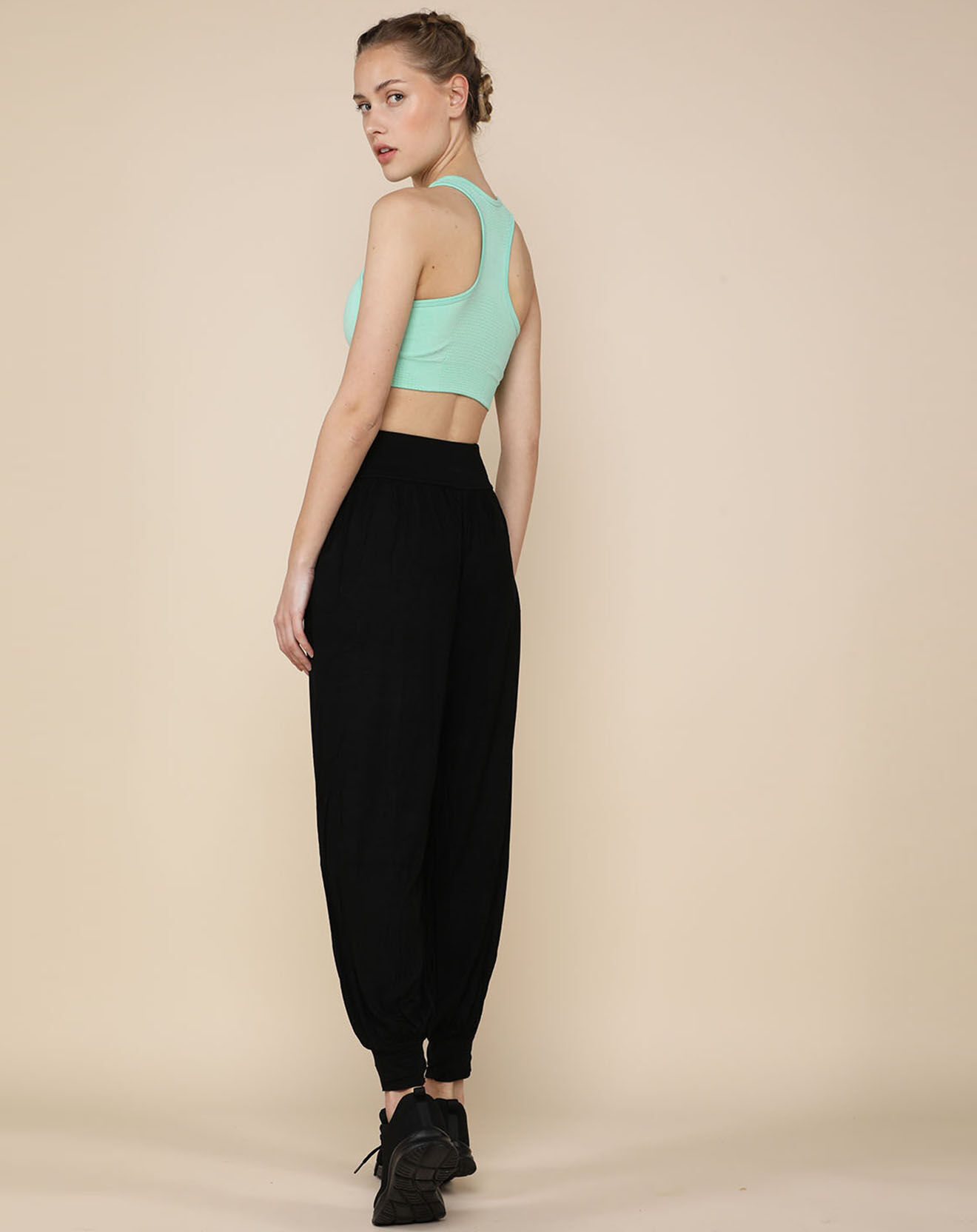 Onamaste Pantalon de Yoga léger et couvrant noir
