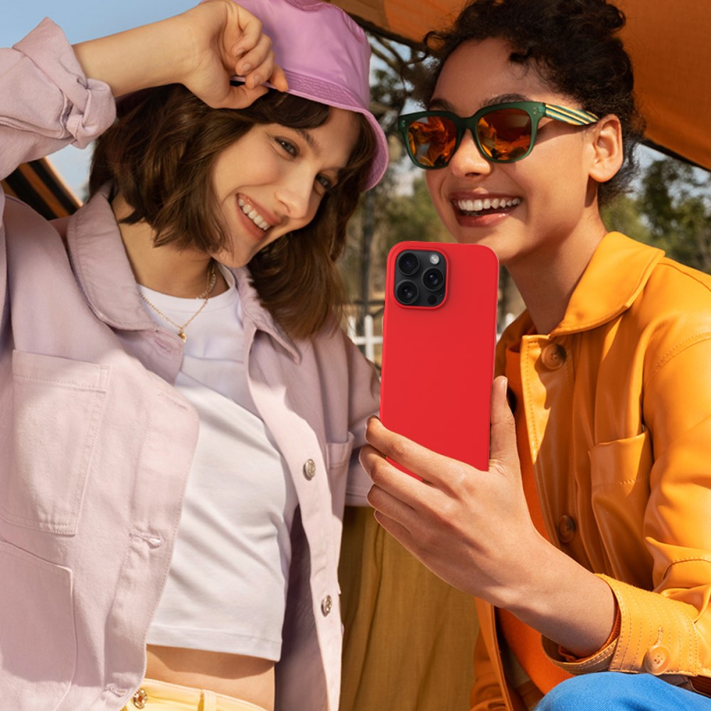 iPhone 16 Pro Silikon Case Hülle - Rot