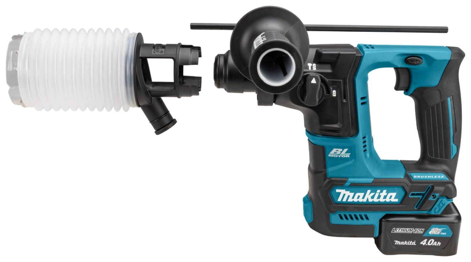 Makita HR166DSMJ 10.8V Li-Ion Accu SDS-plus boorhamer set (2x 4.0Ah accu) in Mbox- 1,1J - Koolborstelloos
