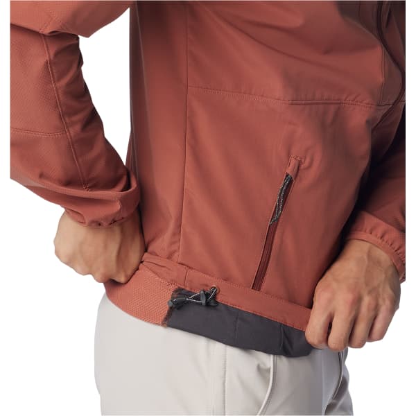 Softshell randonnée COLUMBIA TALL HEIGHTS HOODED SOFTSHELL AUBURN/SPICE RIPSTOP & ZIPS