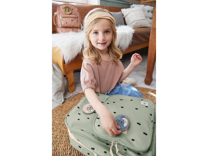 Lässig Reisetrolley Happy Prints Light Olive Wasserabweisender Kinderkoffer
