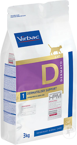 Virbac Veterinary HPM Cat D1 Dermatology Support 3kg