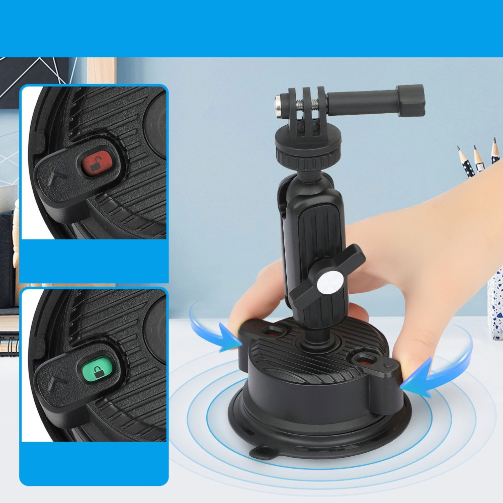 Auto KFZ Kamera Saugnapfhalterung   Stativ Adapter für Smartphone / DSLR Kamera / GoPro / Insta360 mit 1/4