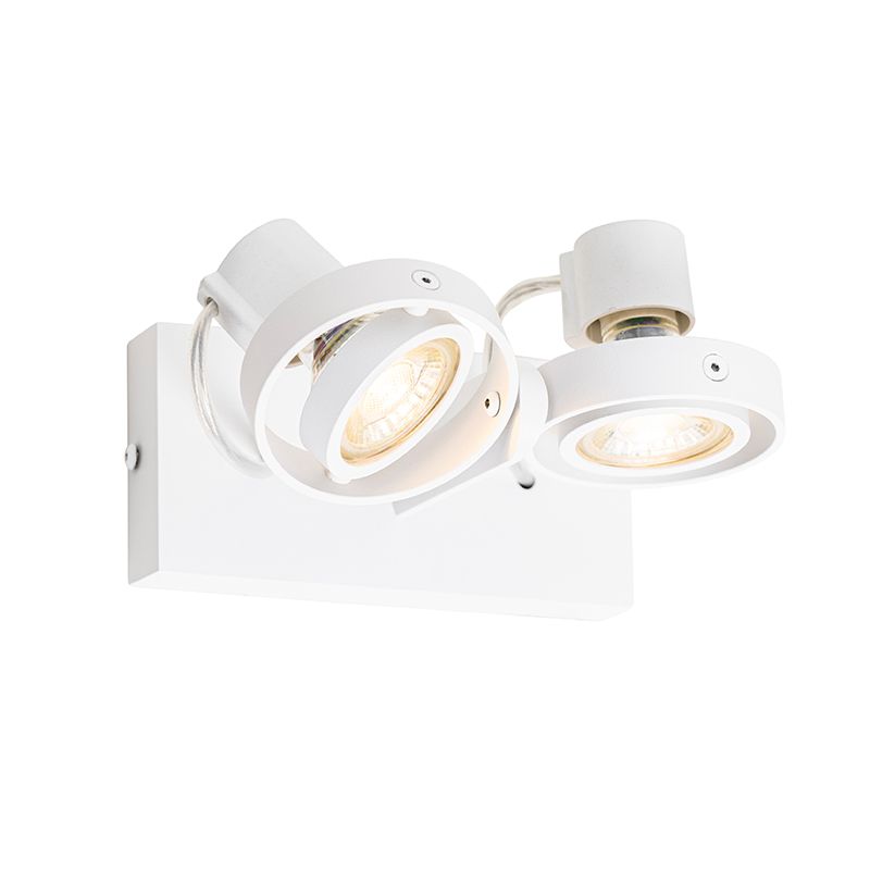Moderne plafondspot wit 2-lichts GU10 50mm - Master