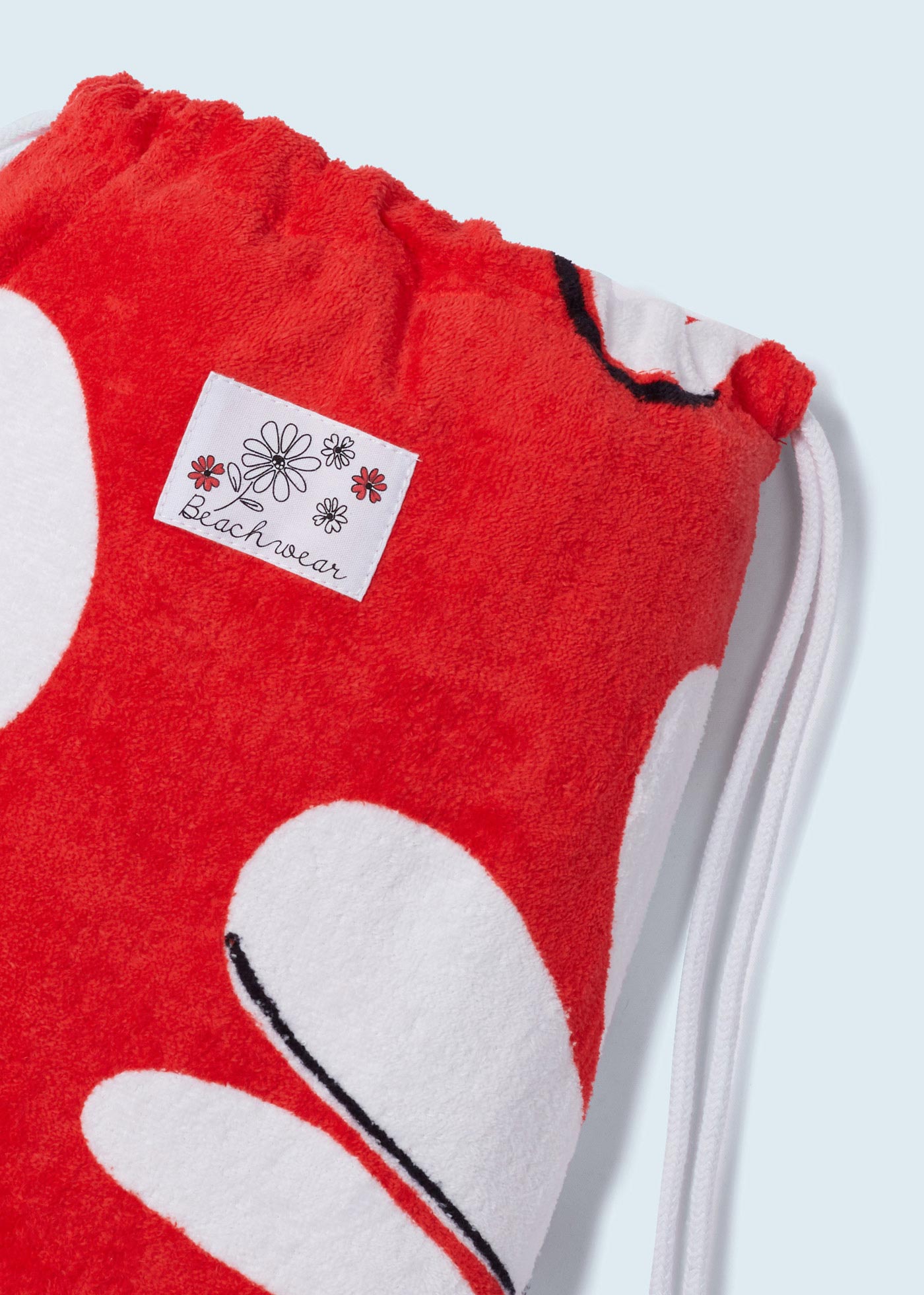Toalha de algodão estampada com mochila embutida para meninas