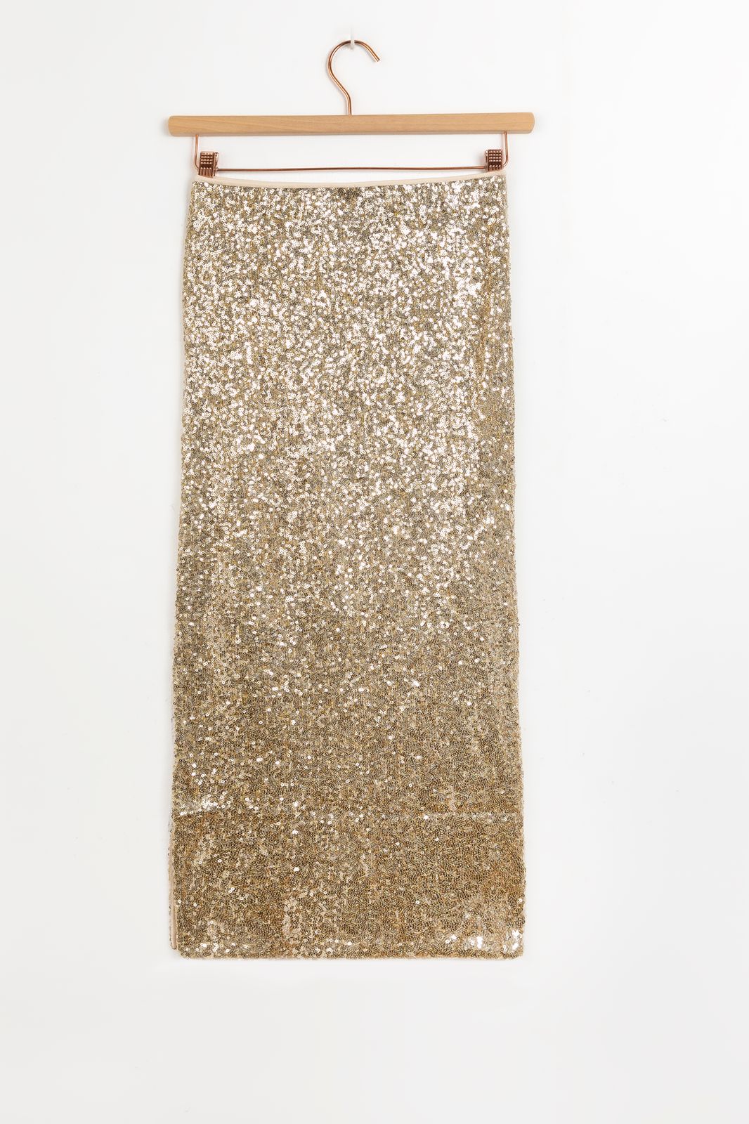 Gouden maxi rok met pailletten