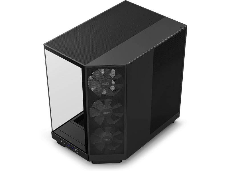 NZXT PC-Gehäuse H6 RGB Flow Schwarz Kompaktes Mid-Tower-Gehäuse mit hohem Luftstrom und RGB Lüftern