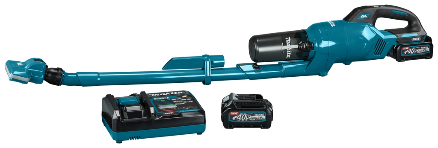 Makita CL003GD201 40V Max Li-Ion accu stofzuiger set (2x 2,5Ah) - 200mbar