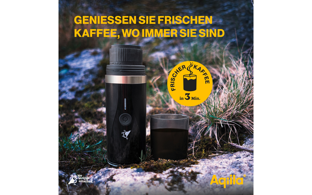 Aqiila Nespresso tragbare Espressomaschine geeignet für Kaffeekapseln und gemahlenen Kaffee