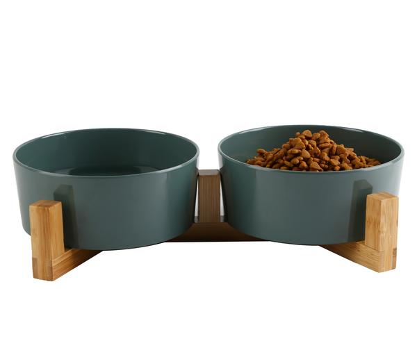 Dehner Lieblinge Melaminnapf-Set, grün, 2 x